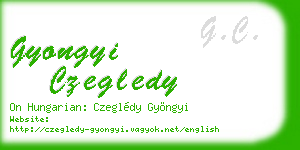 gyongyi czegledy business card