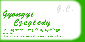 gyongyi czegledy business card